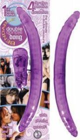 Vibrating Bendable Double Dong - Purple